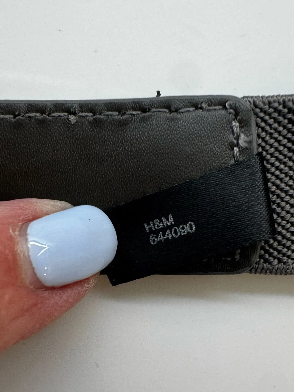 H&M Gray Belt with Gold Chevron Embellishments